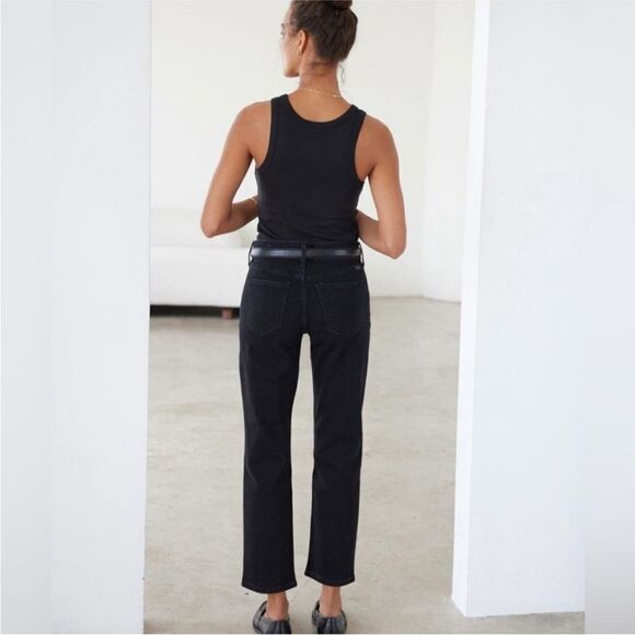 AYR The Frenchie Black Mid Rise Crop Jeans - Picture 3 of 12